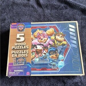 Paw Patrol Blue Wooden Puzzle Game Set
